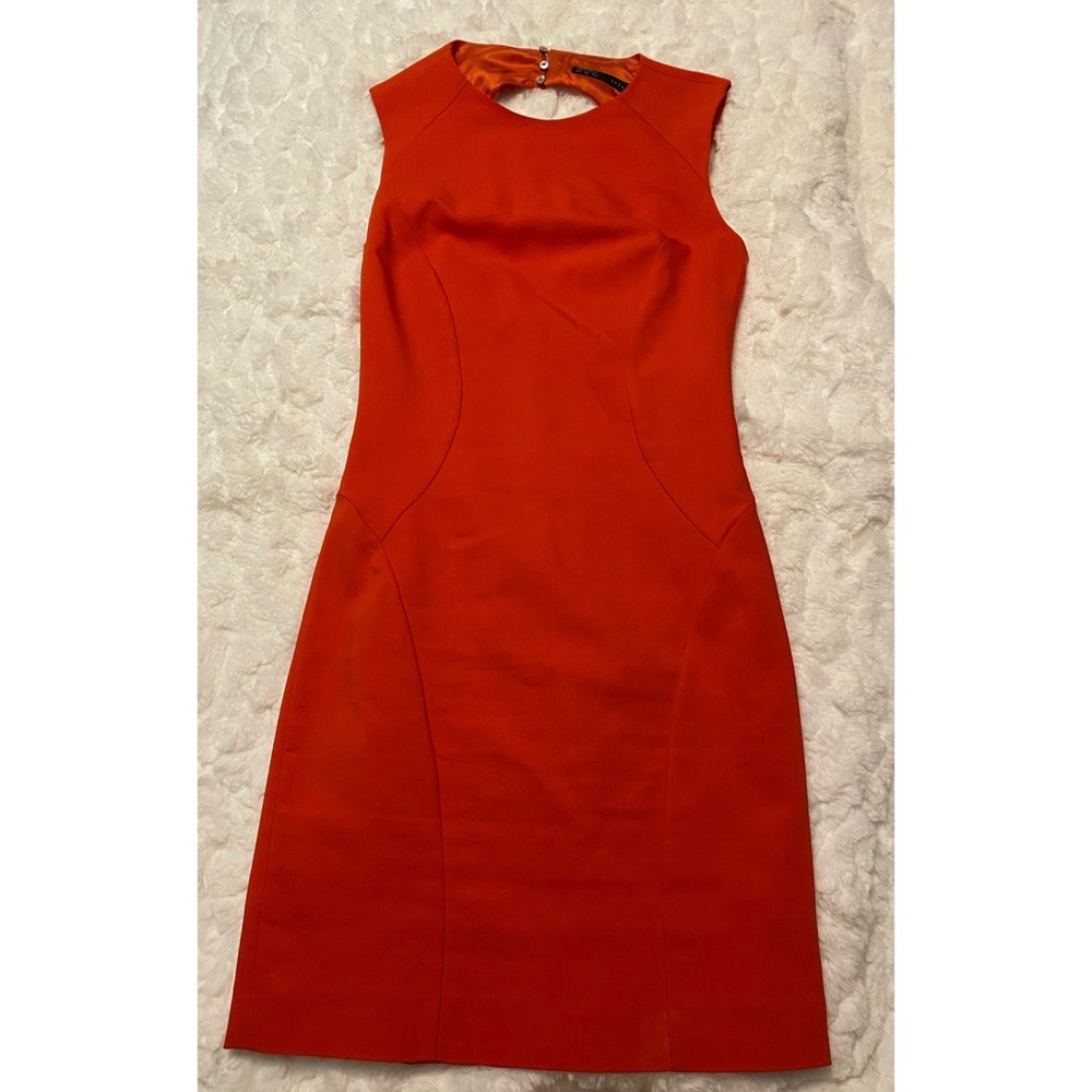 Zara orange/red open back dress